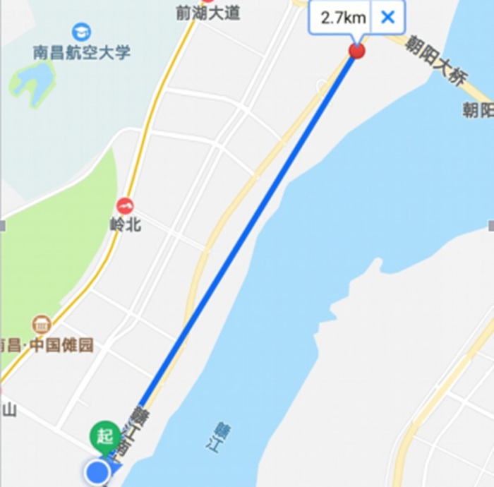 2.7公里距離