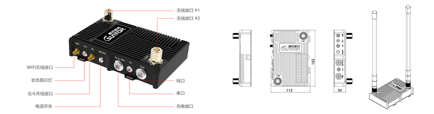 無人系統(tǒng)自組網(wǎng)電臺尺寸及接口